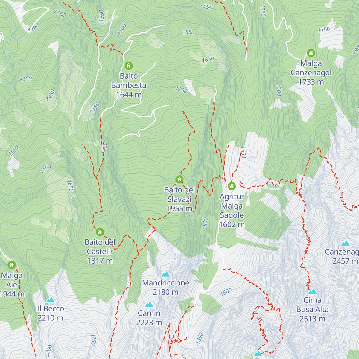 Baito dei Slavazi map