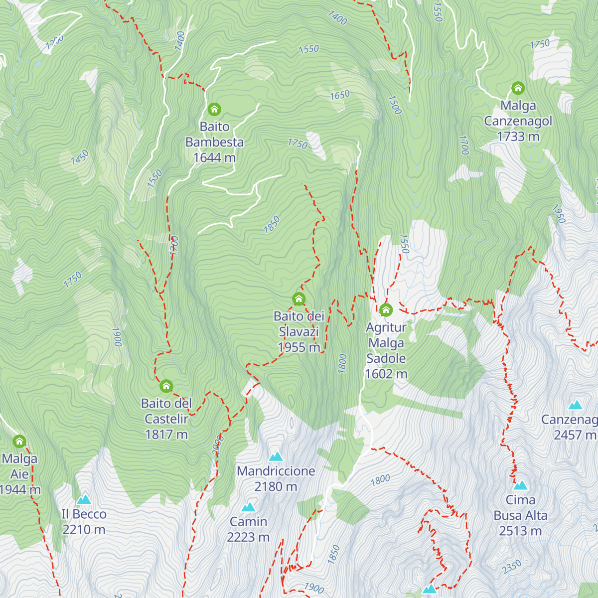 Baito dei Slavazi map