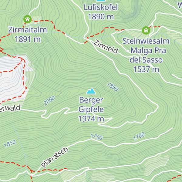 Map of Berger Gipfele