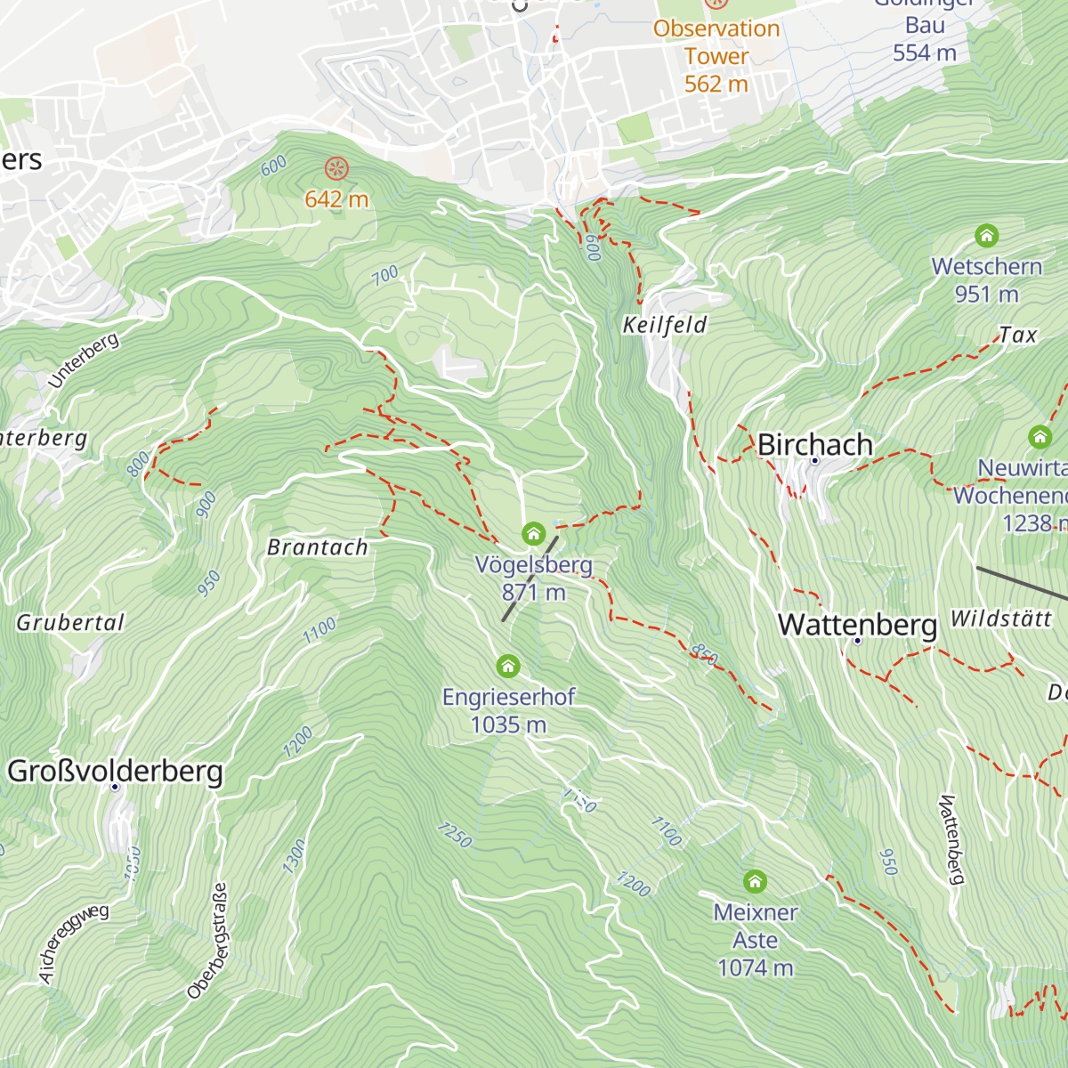 Vögelsberg map