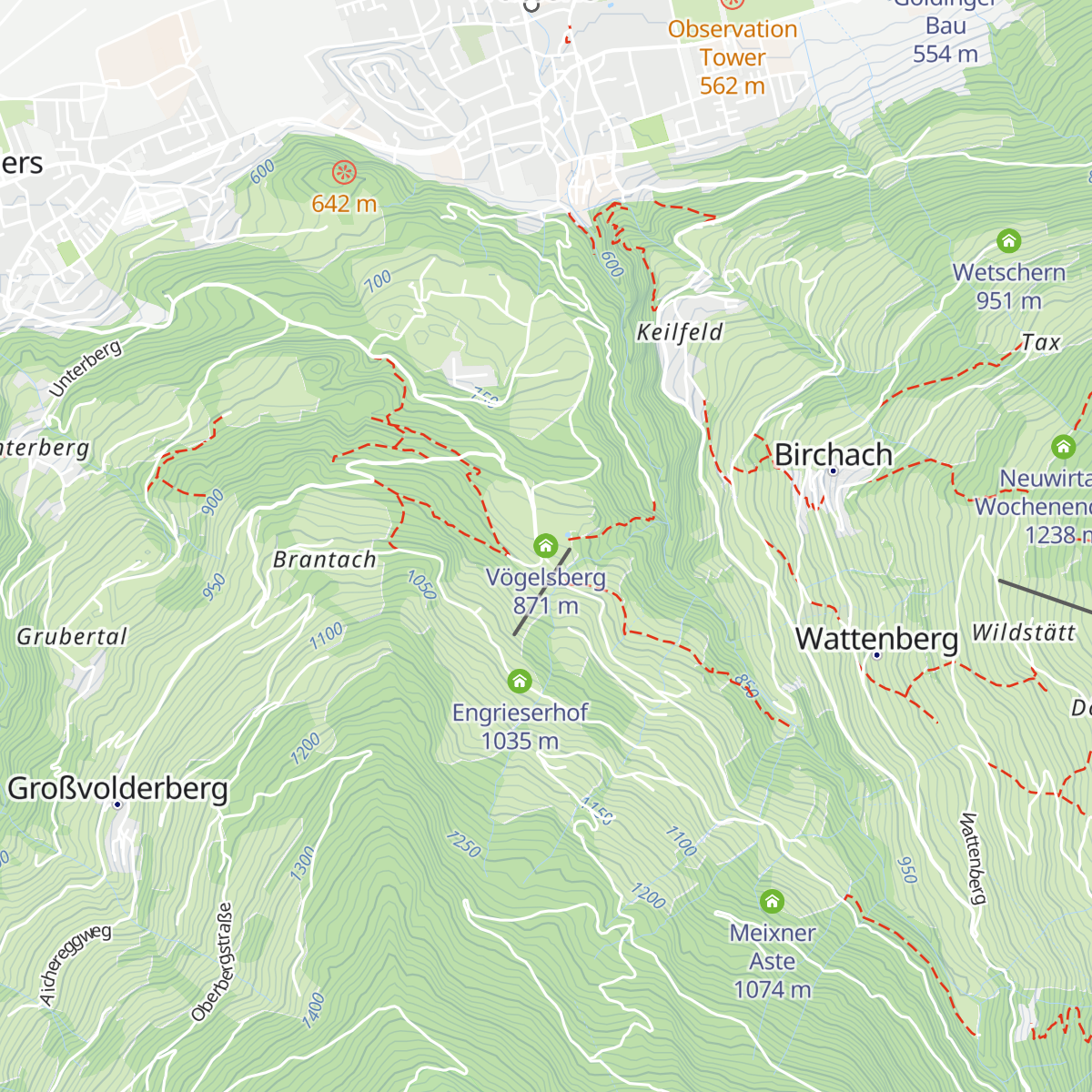 Vögelsberg map