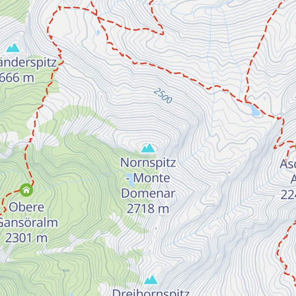Map of Nornspitz - Monte Domenar