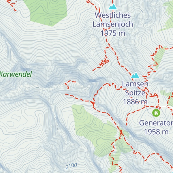 Map of Lamsenspitze (Vorgipfel)