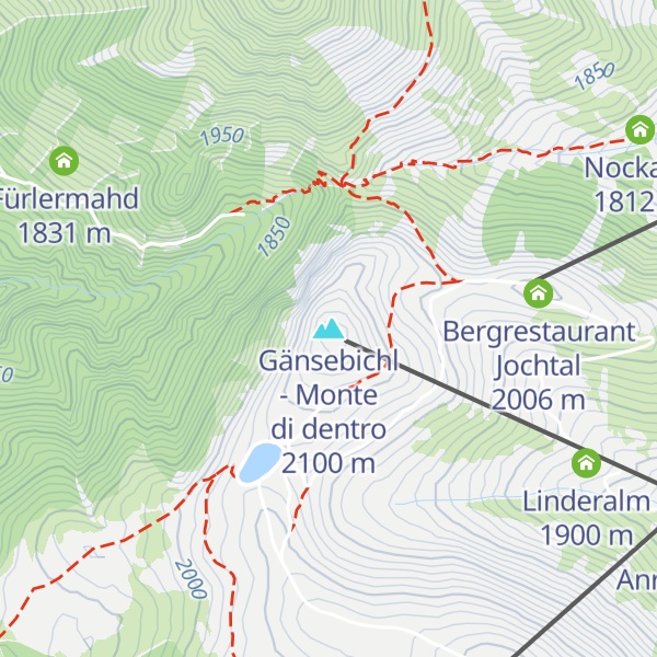 Map of Gänsebichl - Monte di dentro