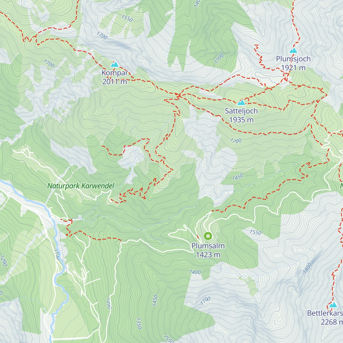 Hasentalalm Mitterleger map