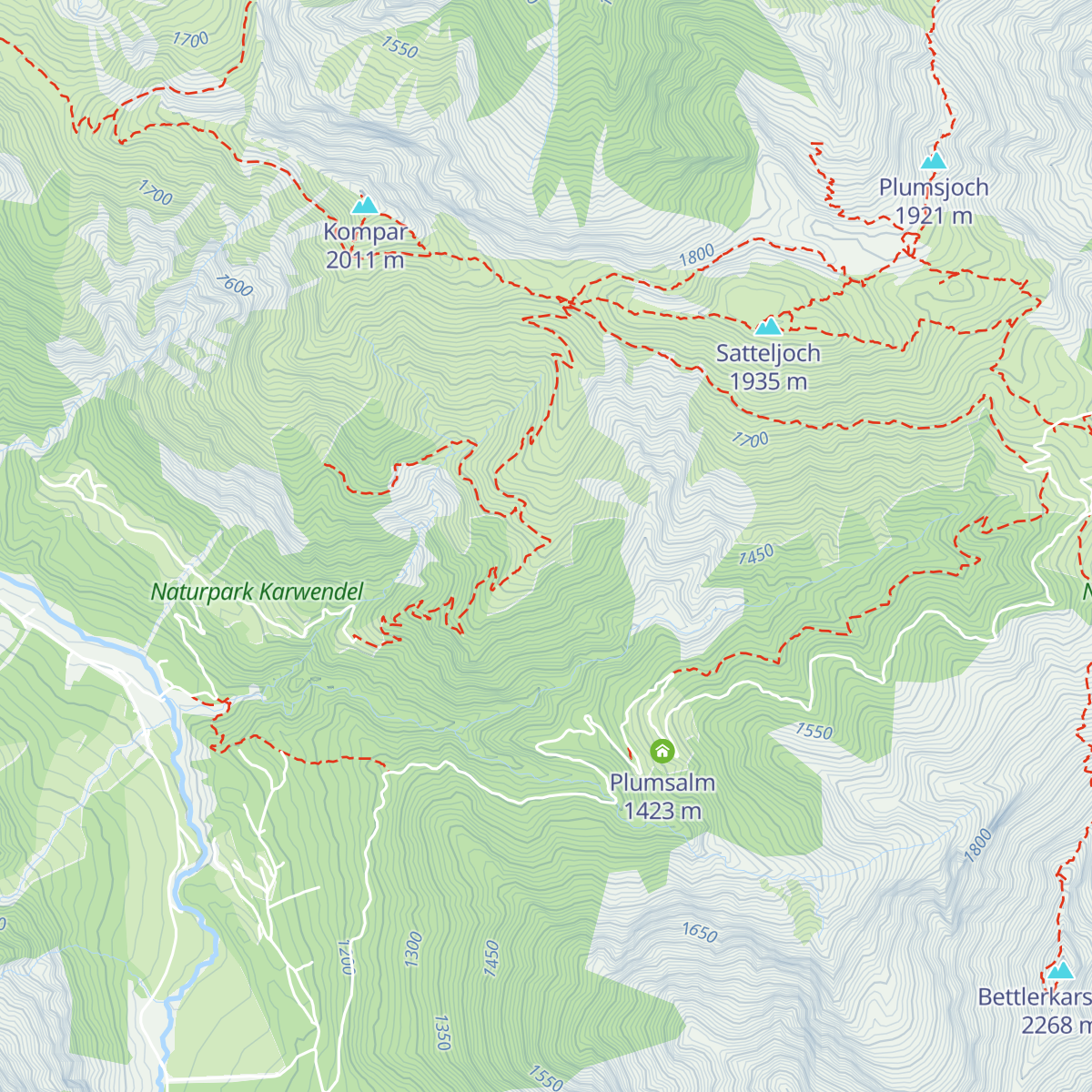 Hasentalalm Mitterleger map