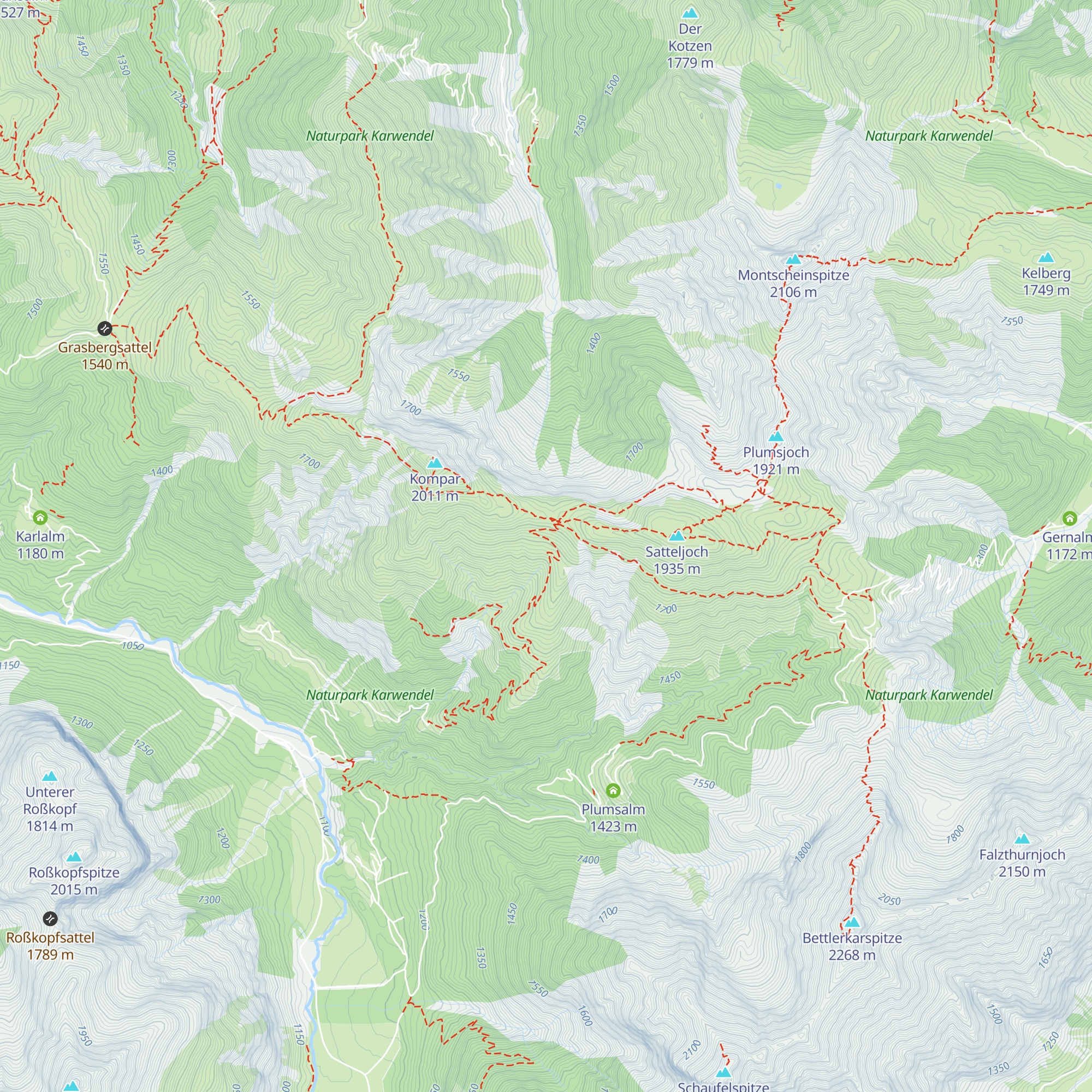 Hasentalalm Hochleger map