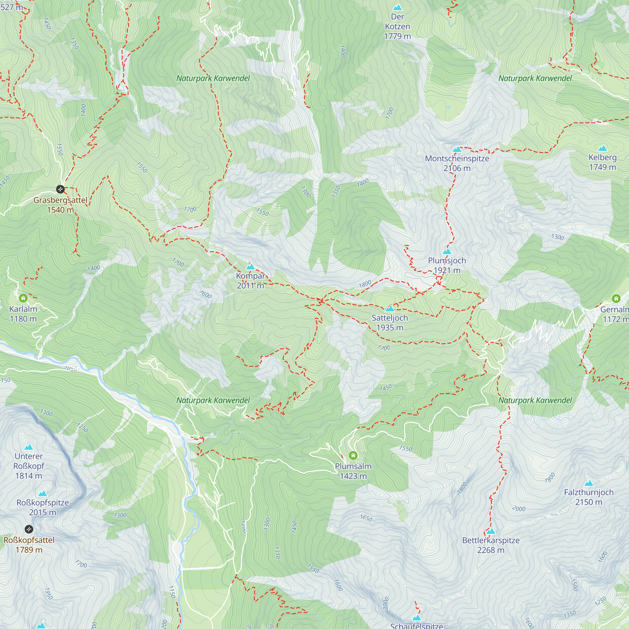 Hasentalalm Hochleger map