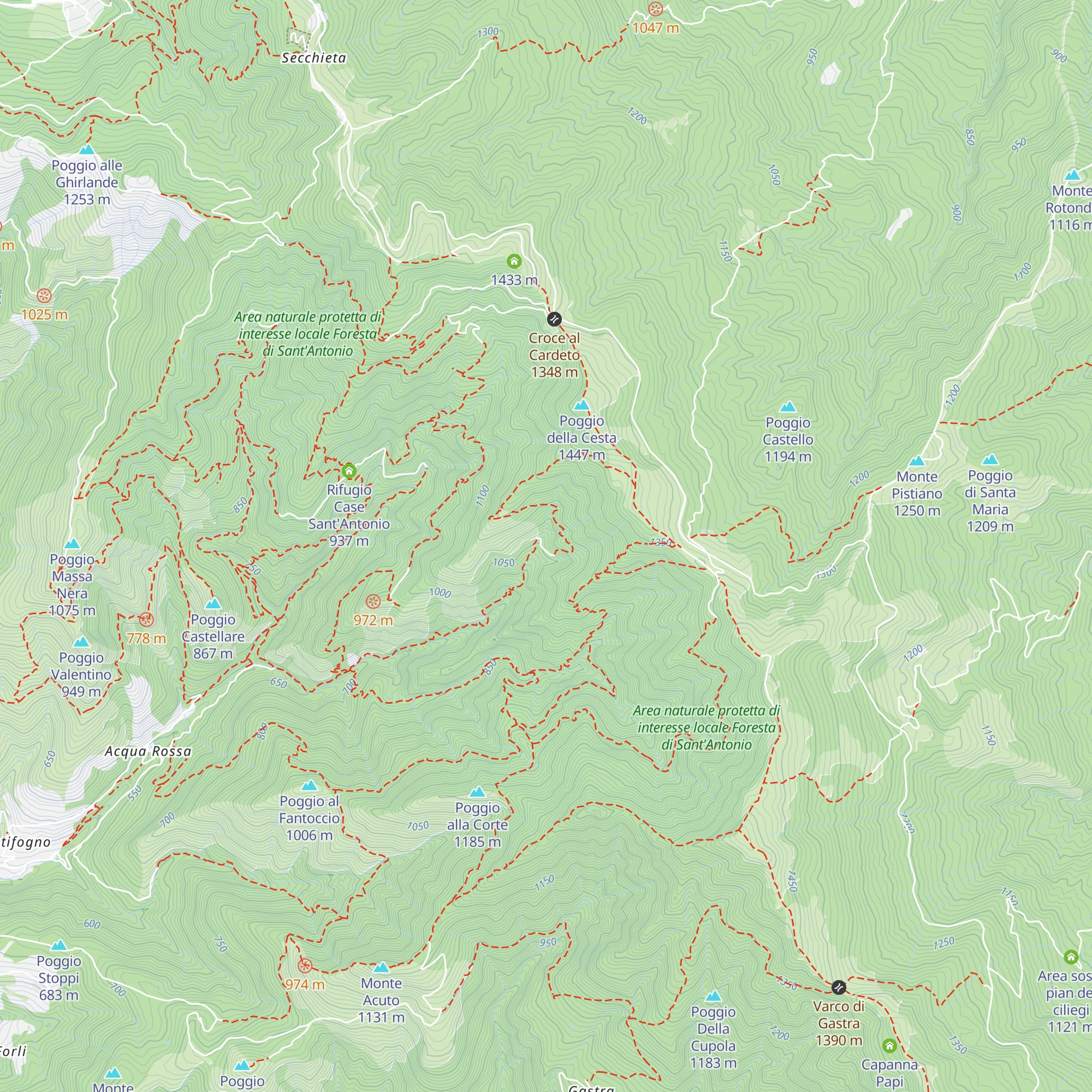 Bivacco Prato di dietro map