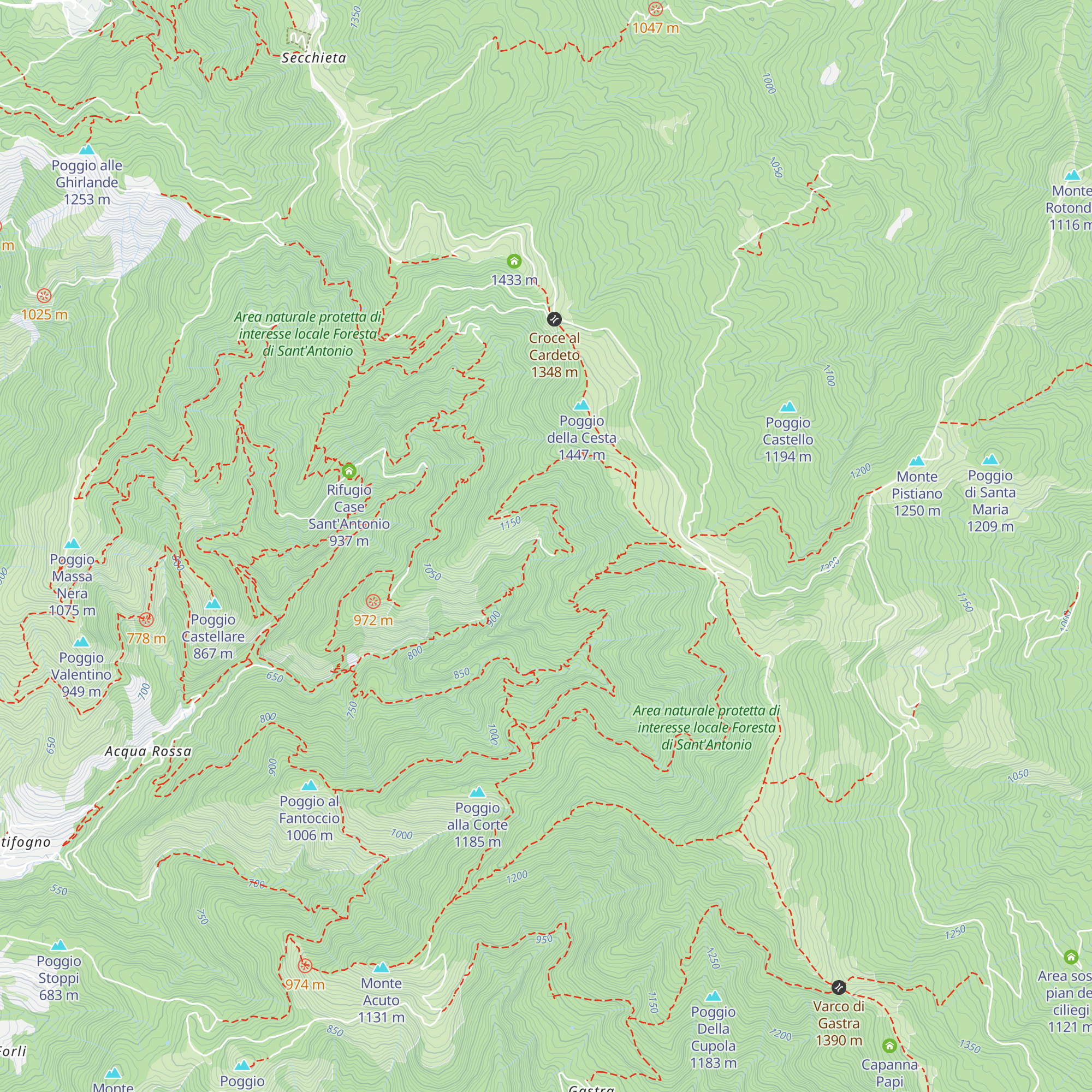 Bivacco Prato di dietro map