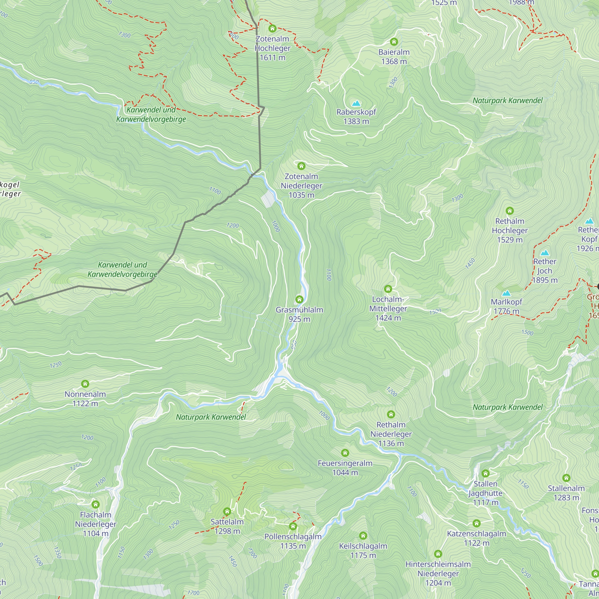 Grasmühlalm map