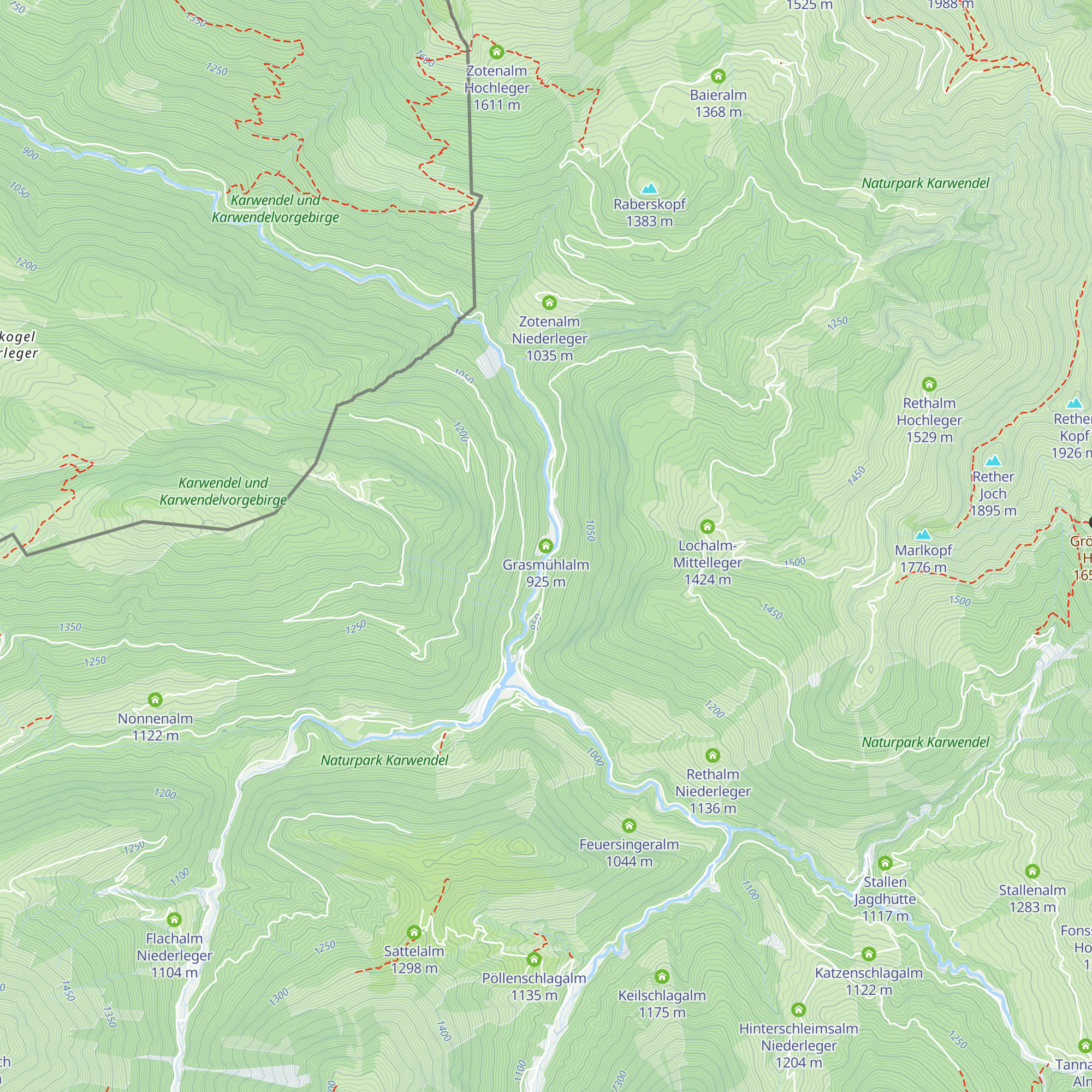 Grasmühlalm map