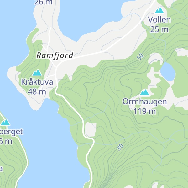 Map of Langstrandhaugen