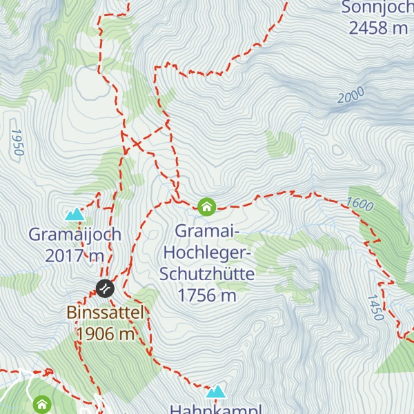 Map of Gramai-Hochleger-Schutzhütte