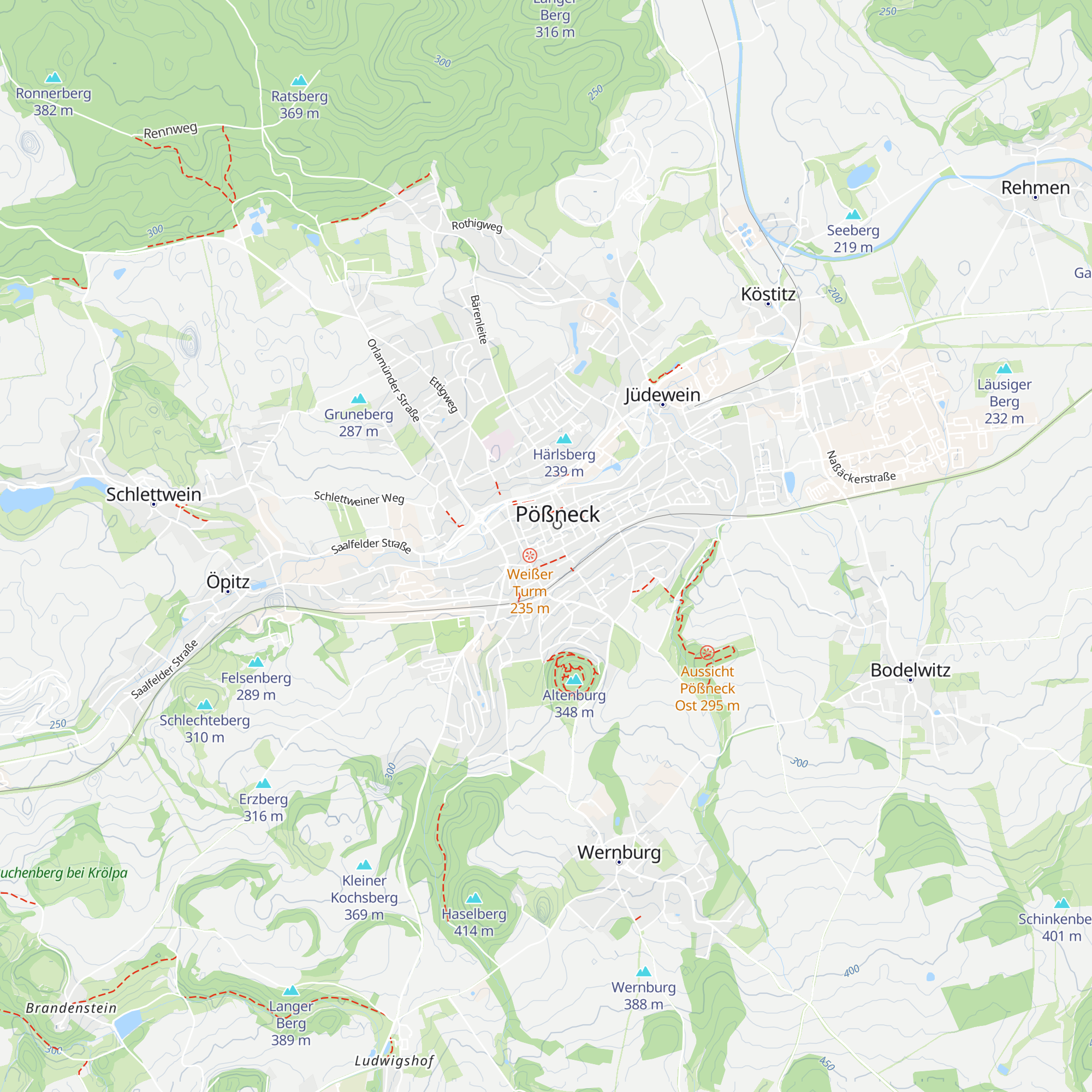 Touristinformation Stadt Pößneck map