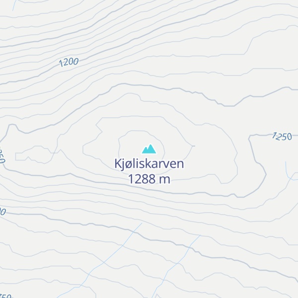 Map of Kjøliskarven