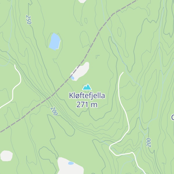 Map of Kløftefjella