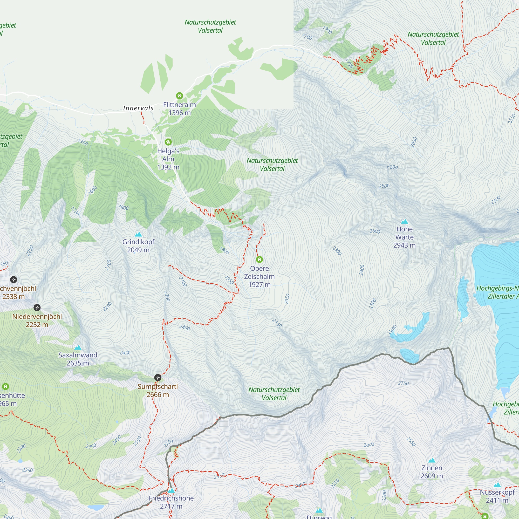 Obere Zeischalm map
