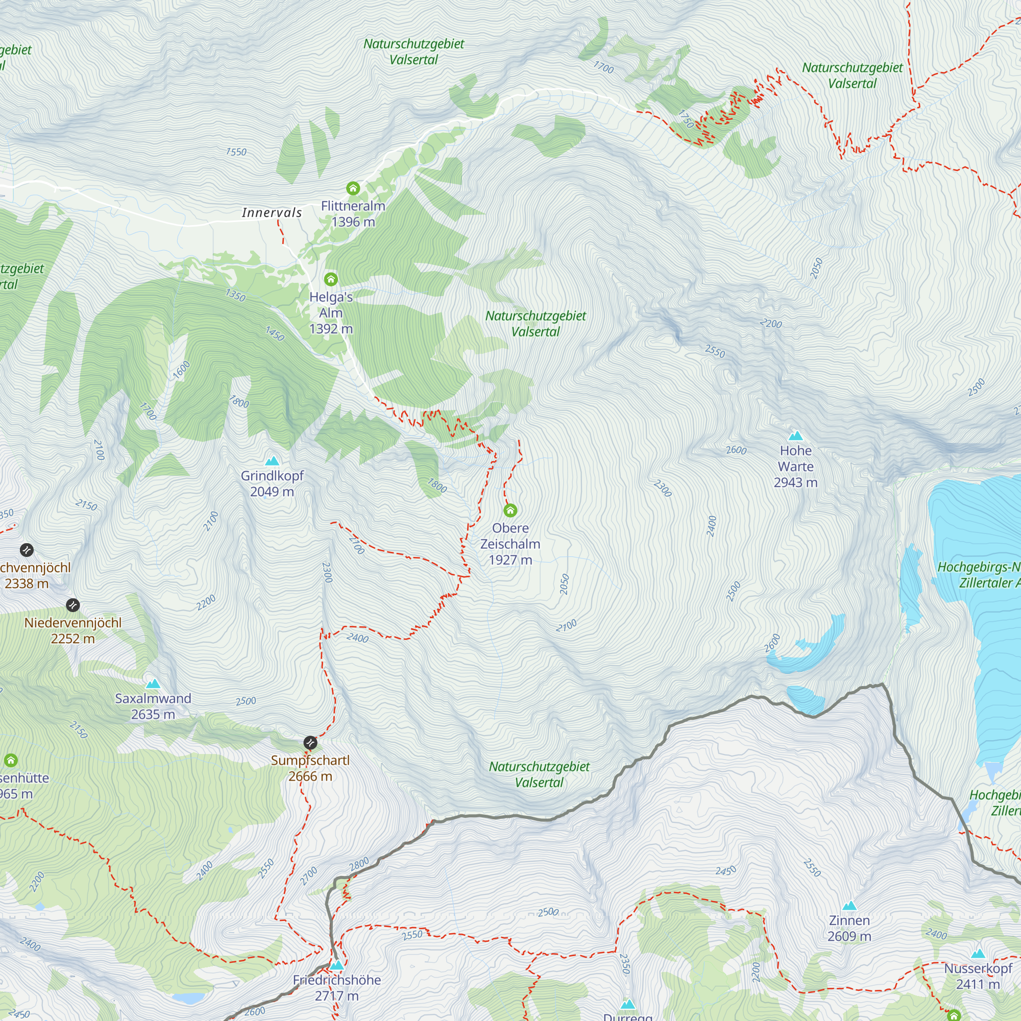 Obere Zeischalm map