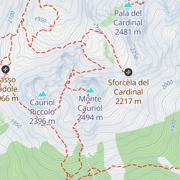 Map of Monte Cauriol