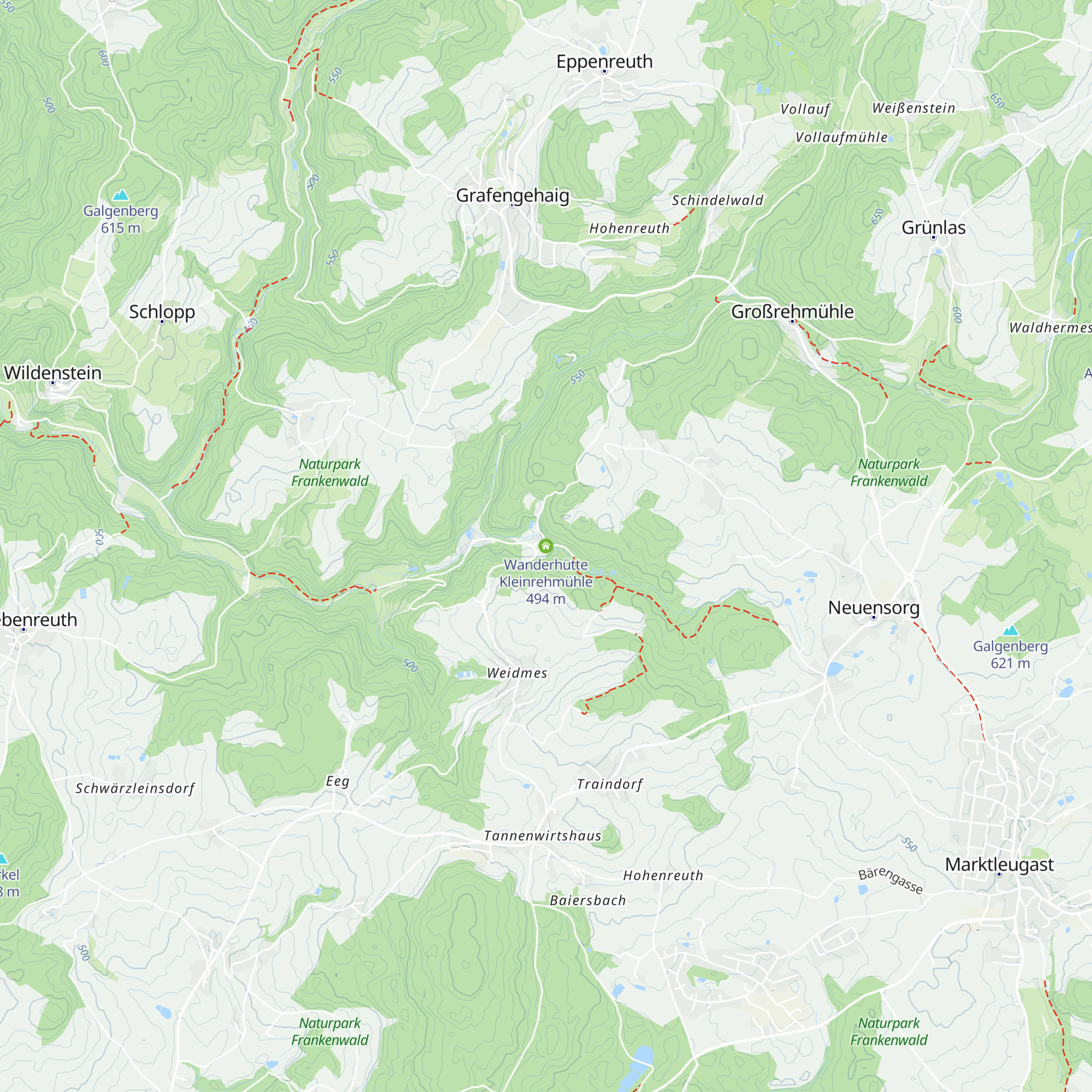 Wanderhütte Kleinrehmühle map