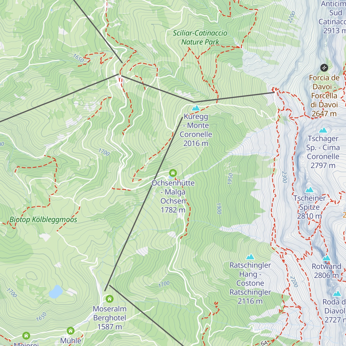 Ochsenhütte - Malga Ochsen map