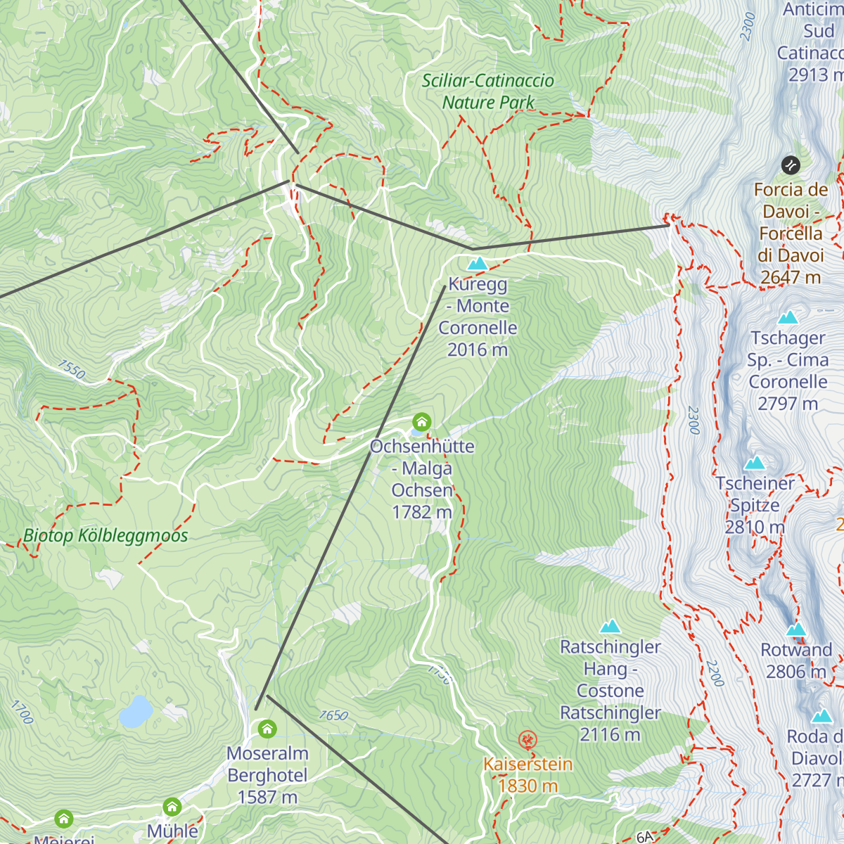 Ochsenhütte - Malga Ochsen map