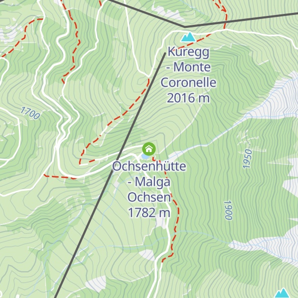 Map of Ochsenhütte - Malga Ochsen
