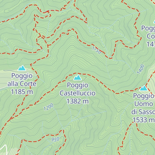Map of Poggio Castelluccio