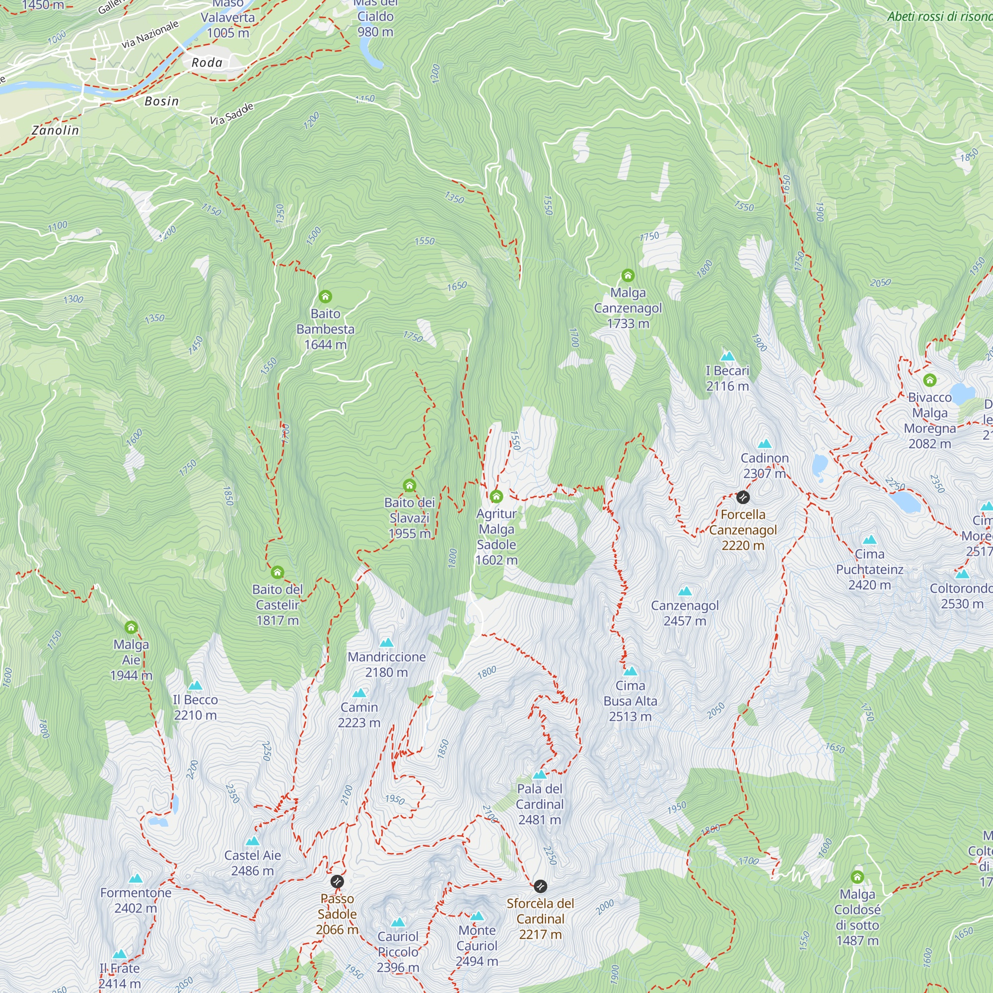 Agritur Malga Sadole map
