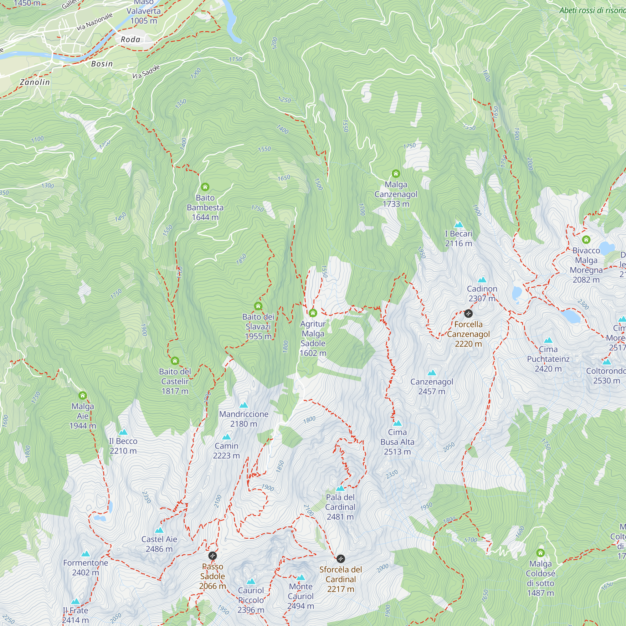 Agritur Malga Sadole map