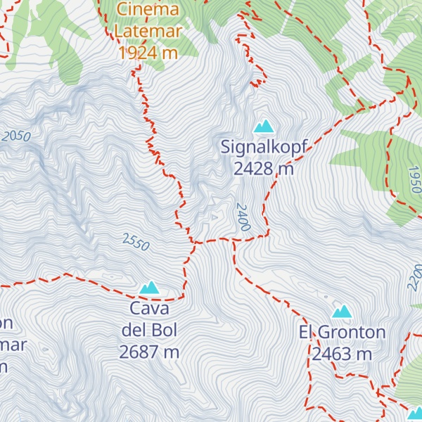 Map of Cima Pope - Poppekanzel
