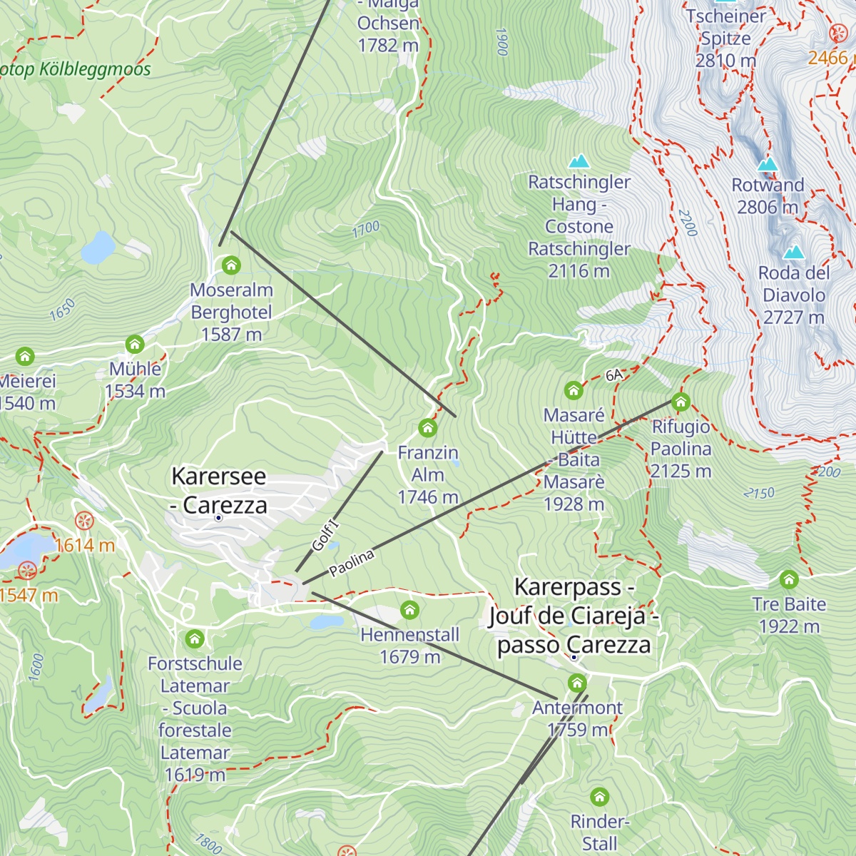 Franzin Alm map