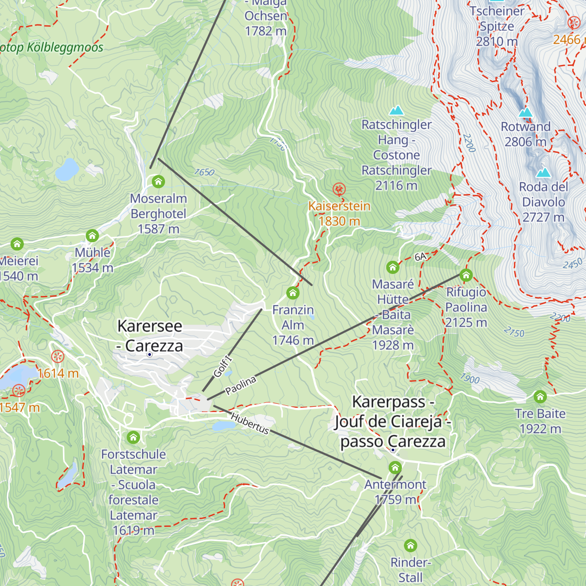 Franzin Alm map