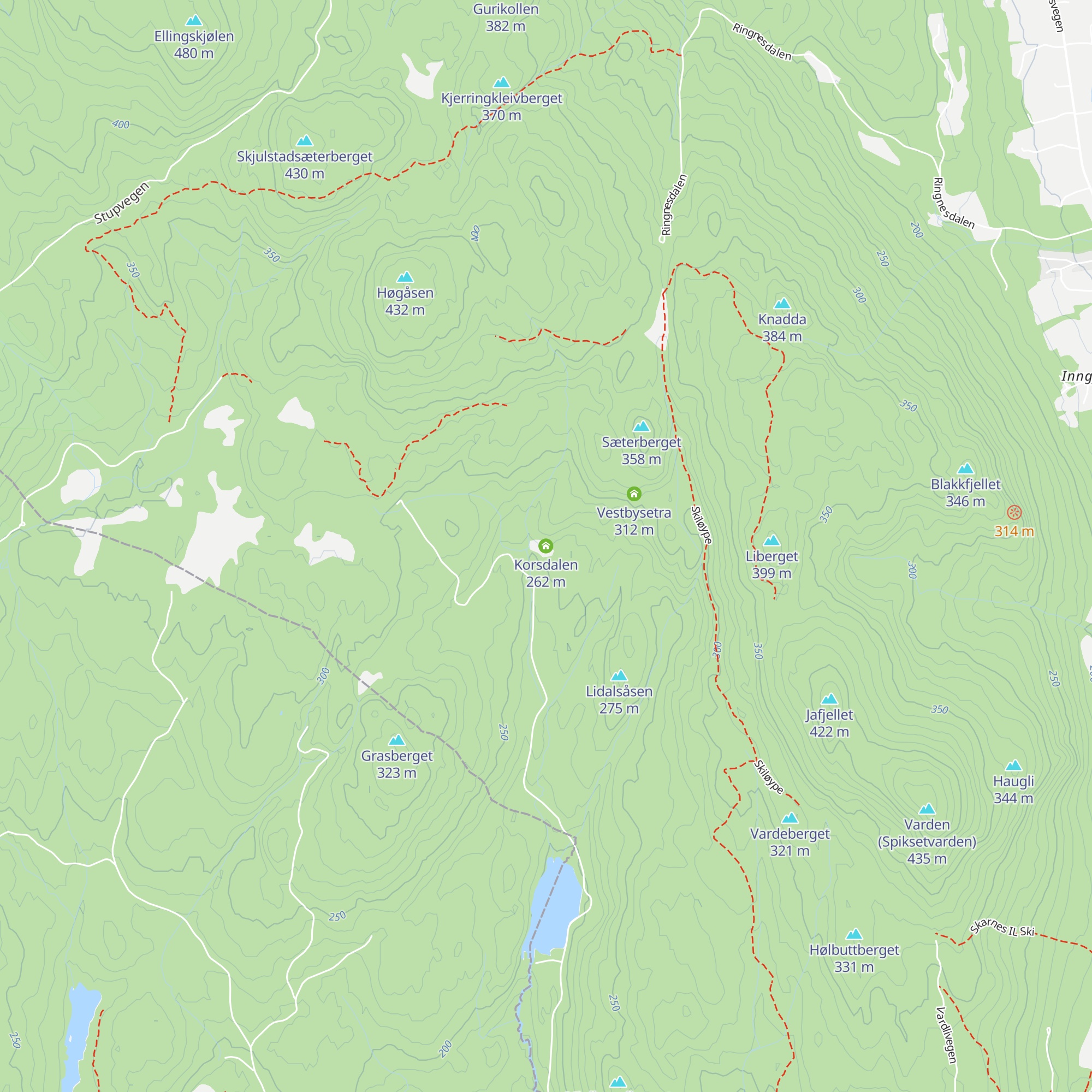 Korsdalen map