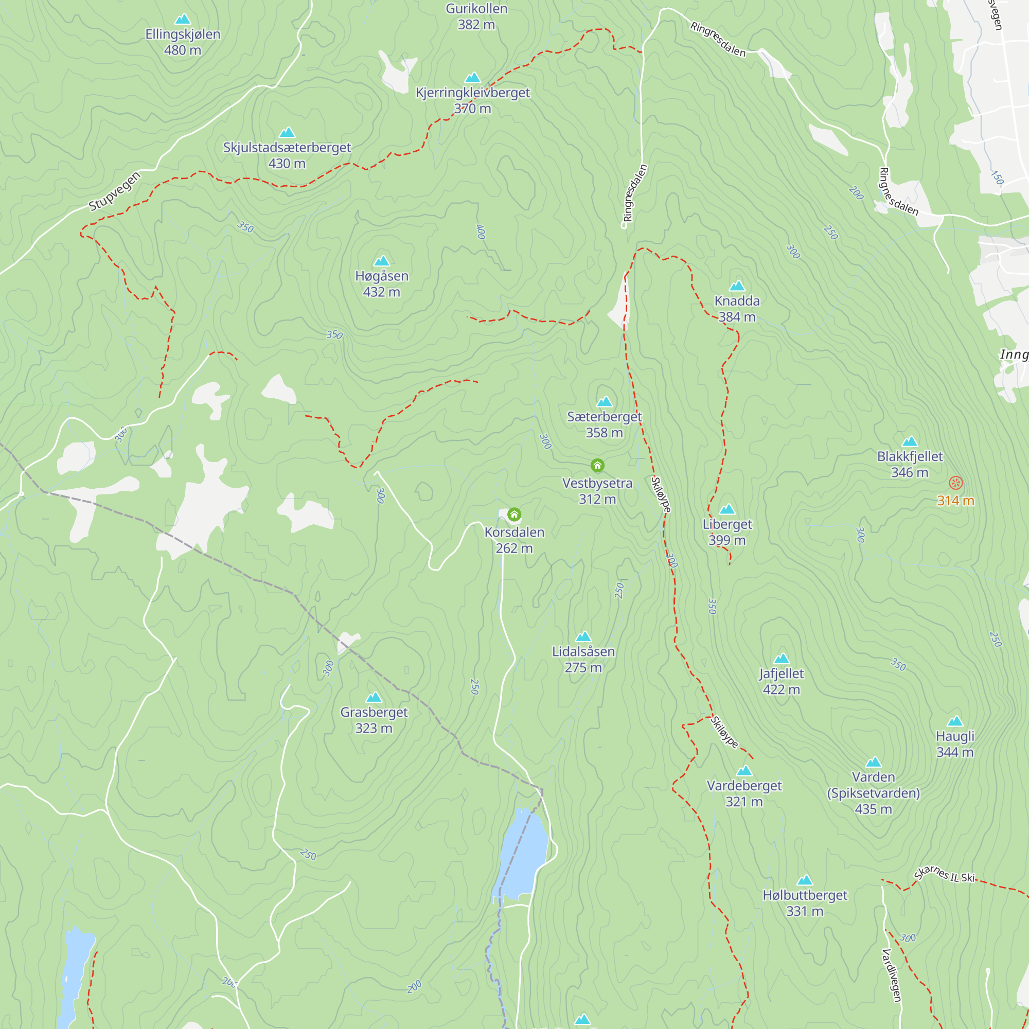 Korsdalen map