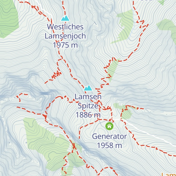 Map of Lamsen Spitze