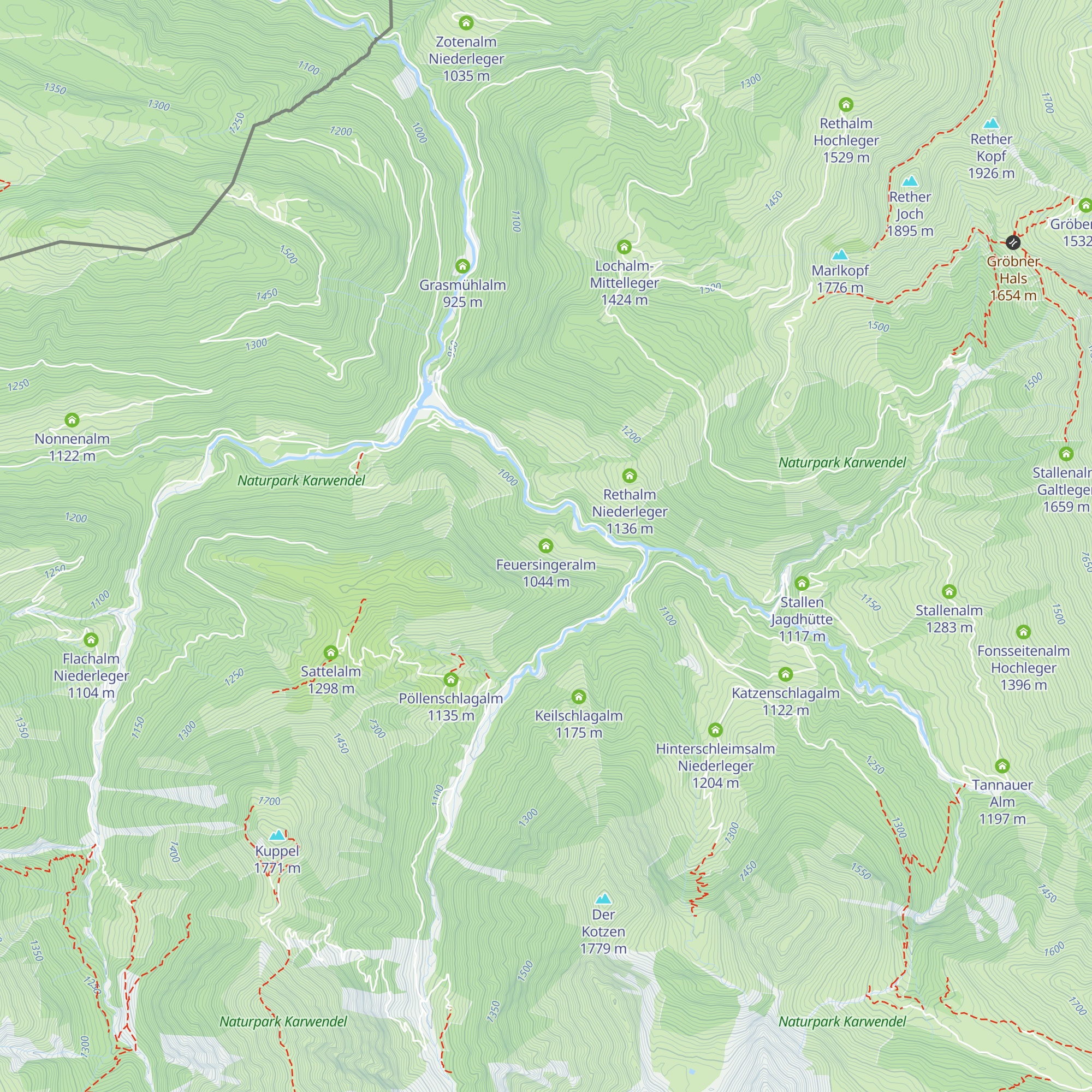 Feuersingeralm map