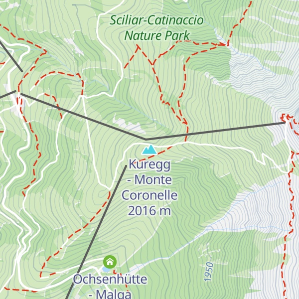 Map of Kuregg - Monte Coronelle