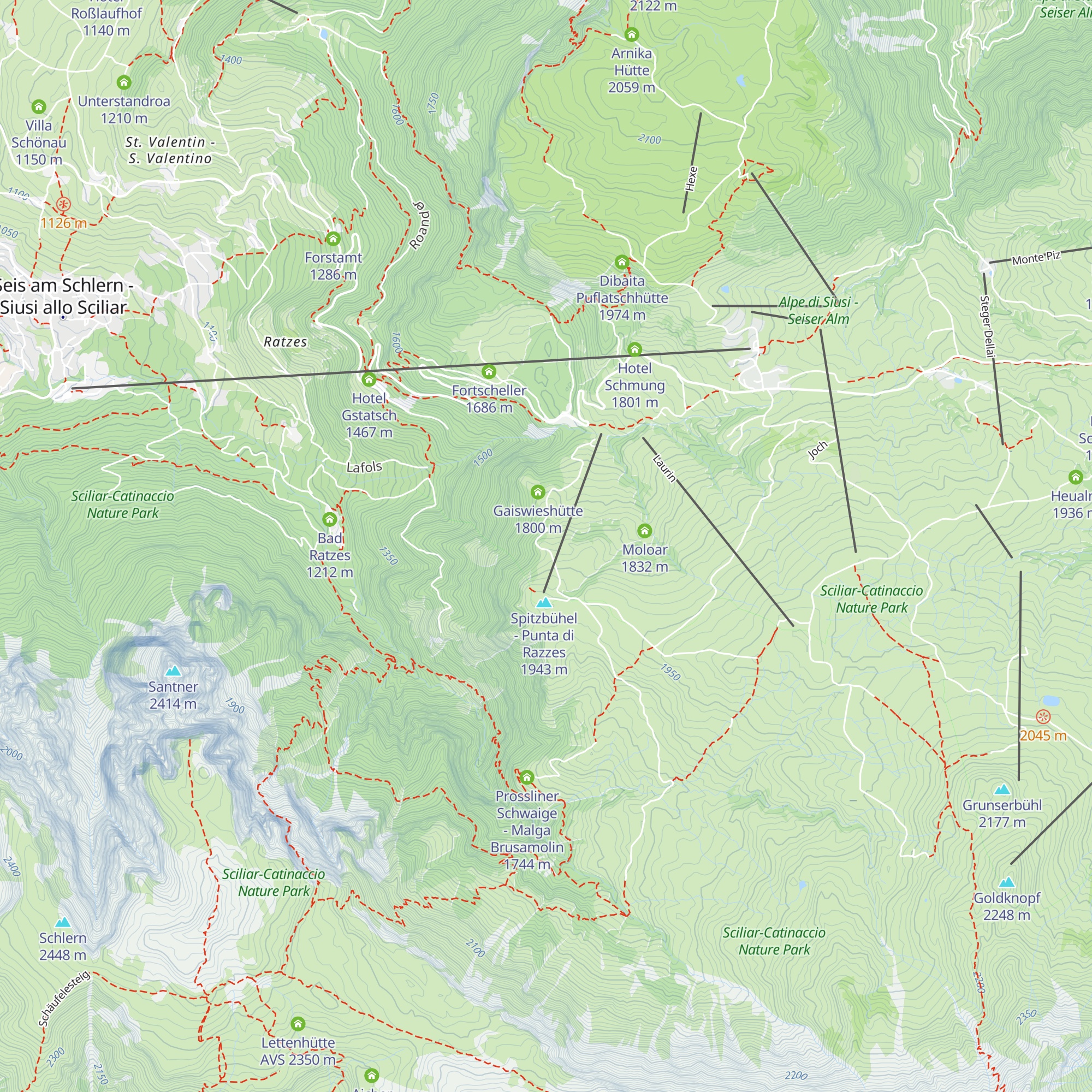 Malga Rungger Schwaige map