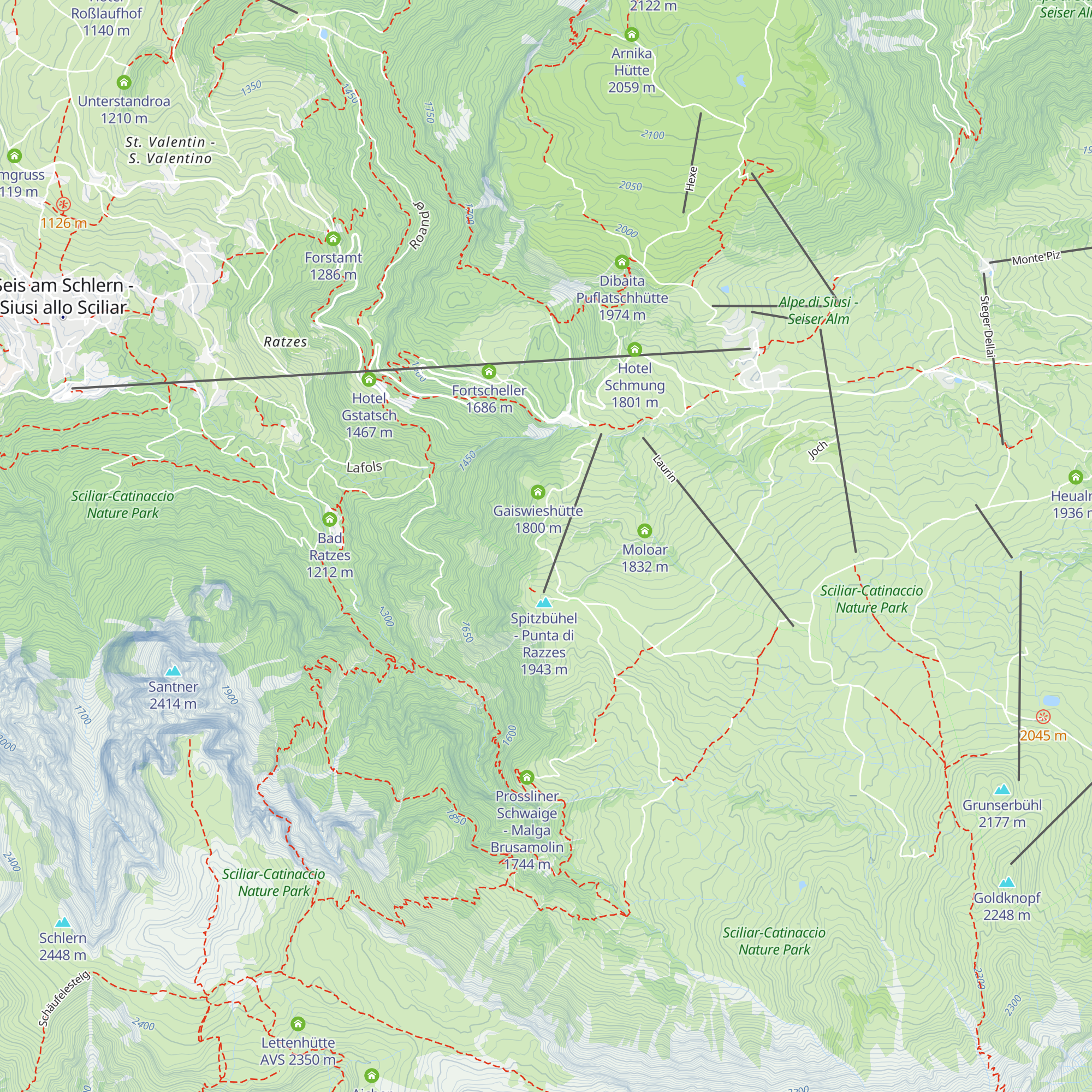 Malga Rungger Schwaige map
