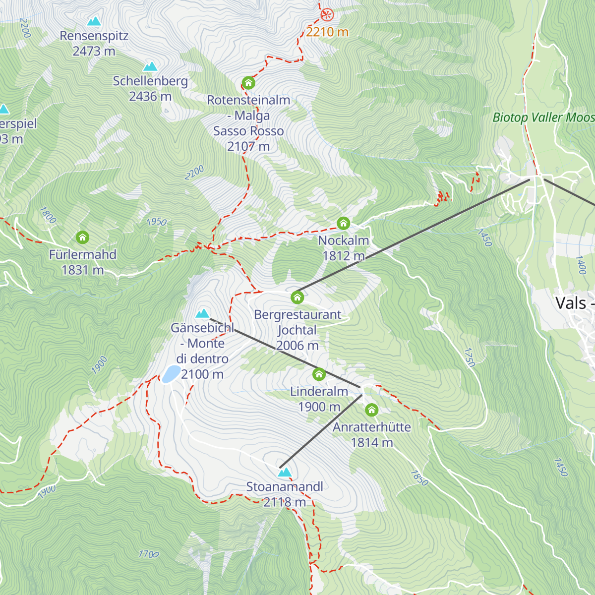 Bergrestaurant Jochtal map