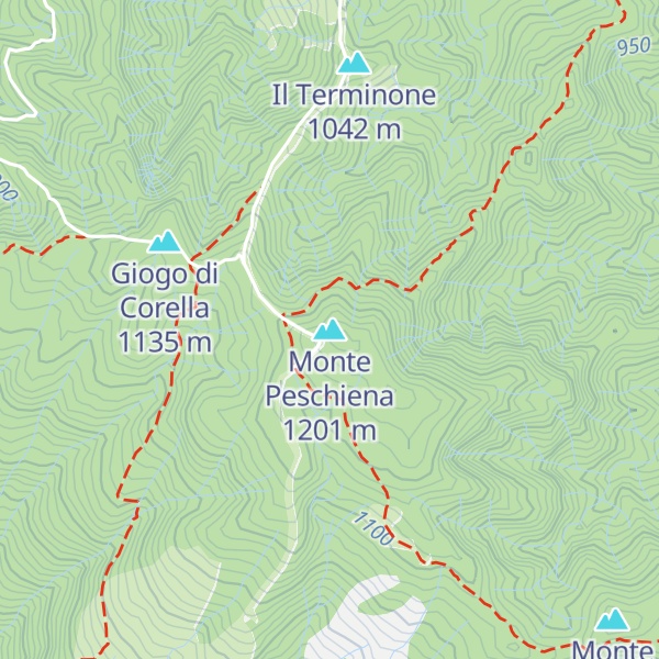 Map of Monte Peschiena