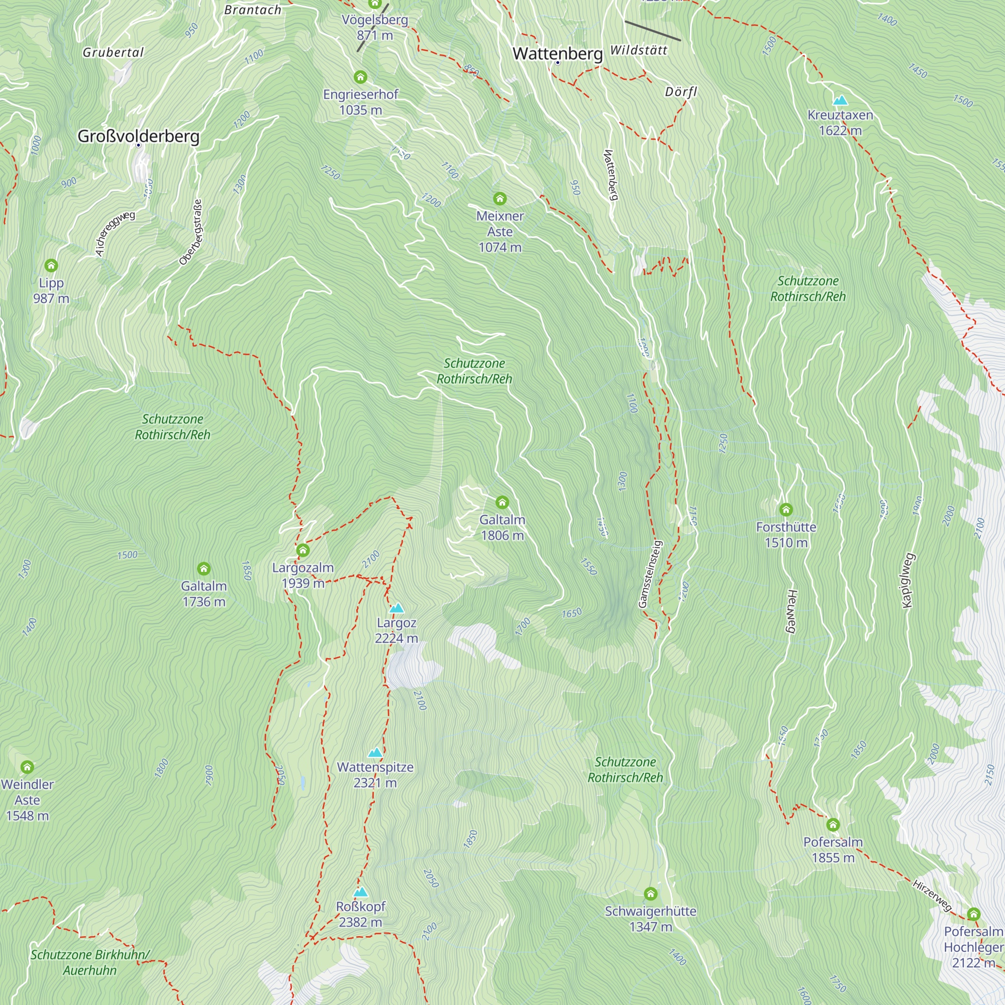 Galtalm map