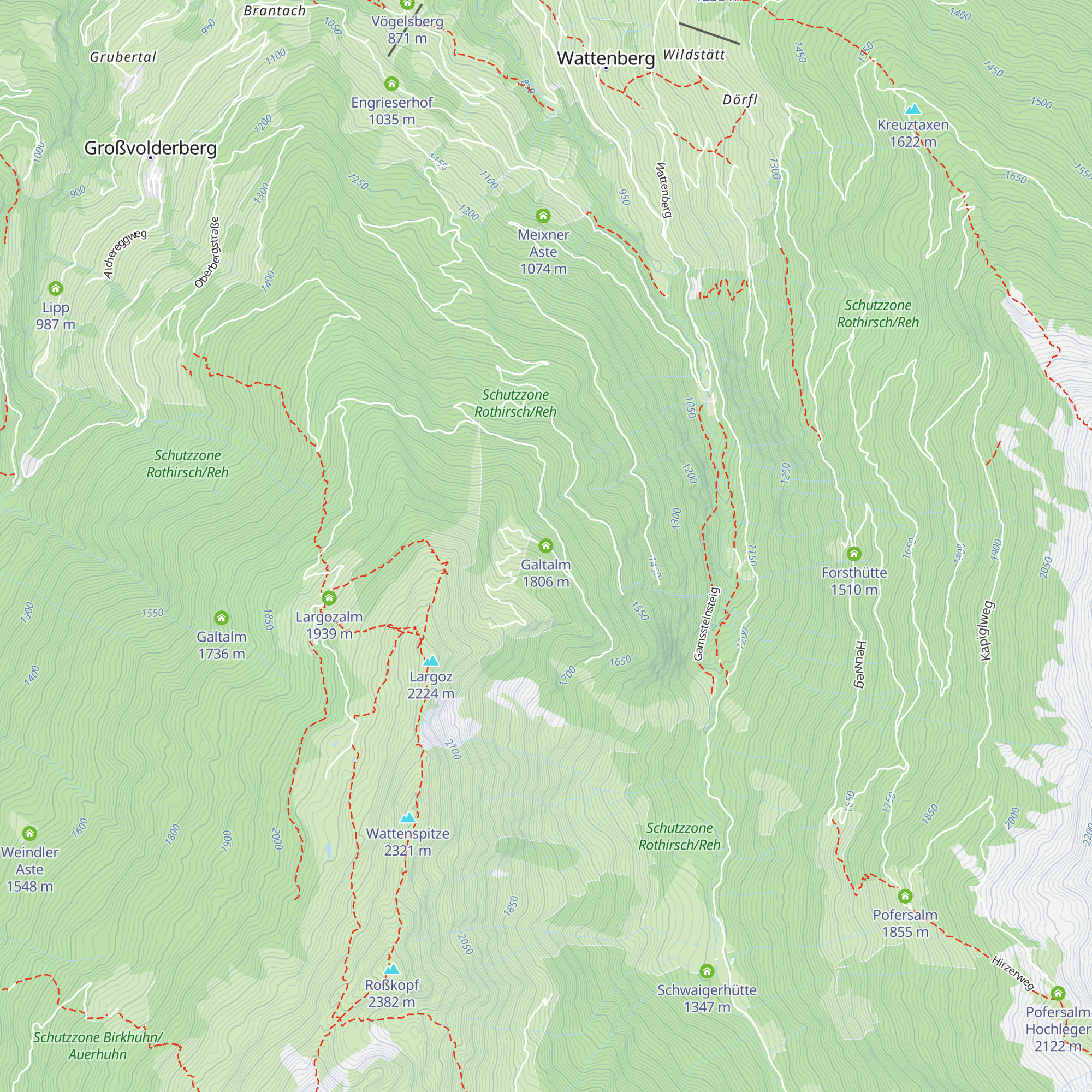 Galtalm map