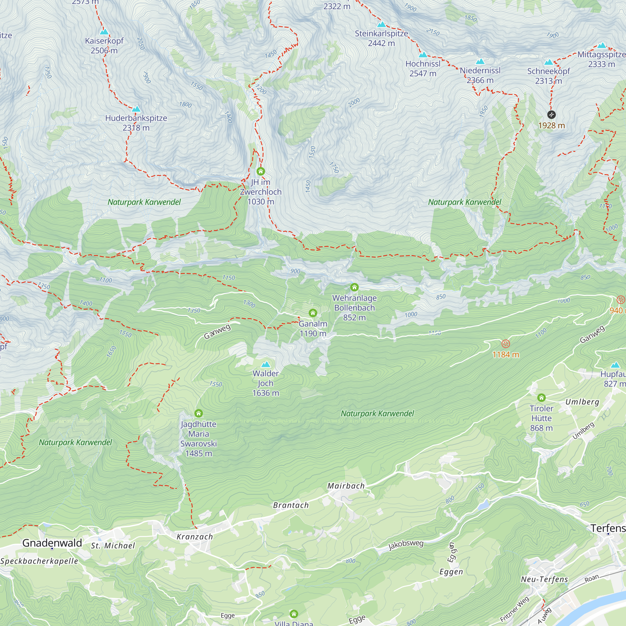 Ganalm map