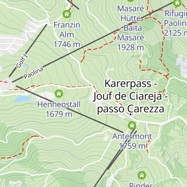 Map of Hotel Castel Latemar