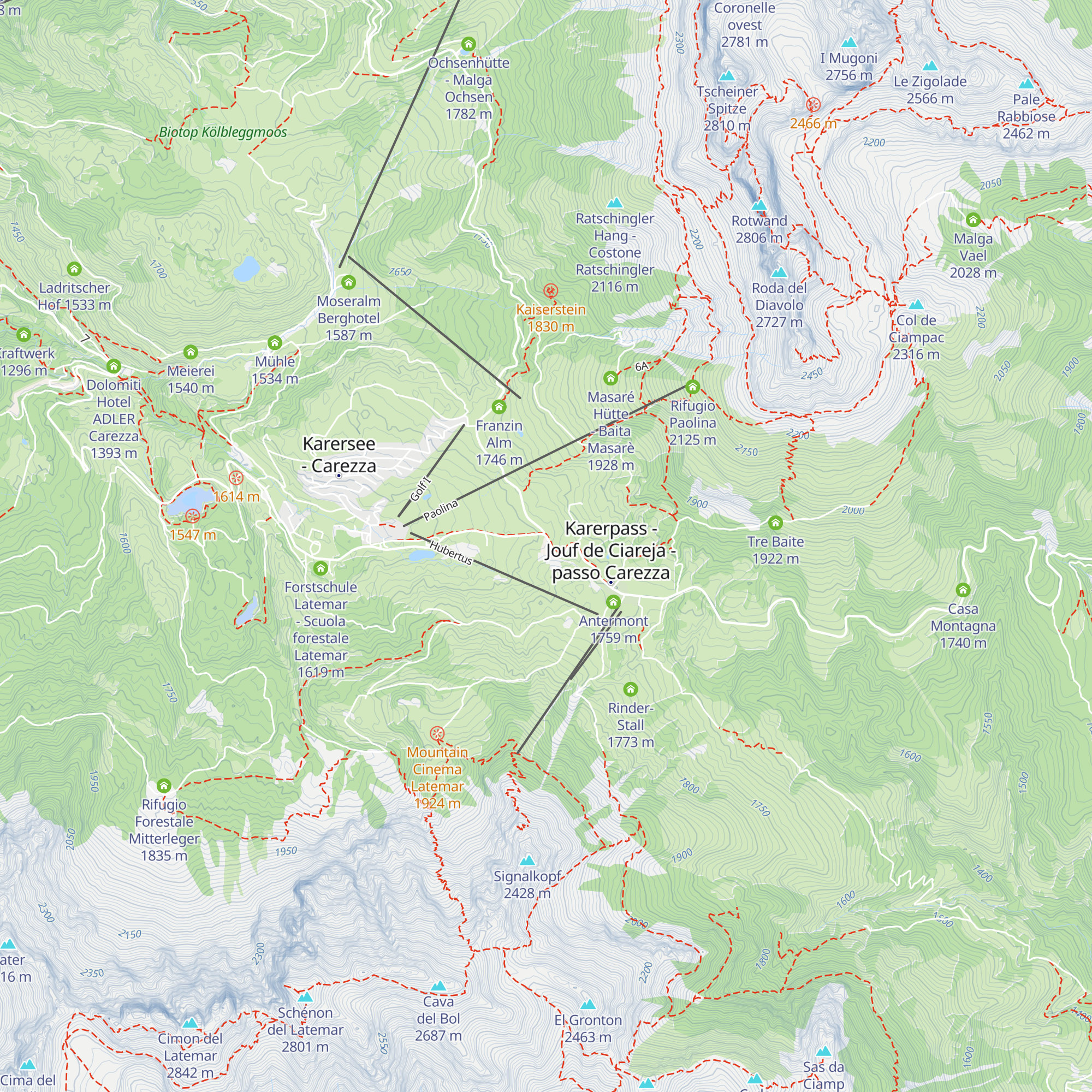 Hotel Castel Latemar map