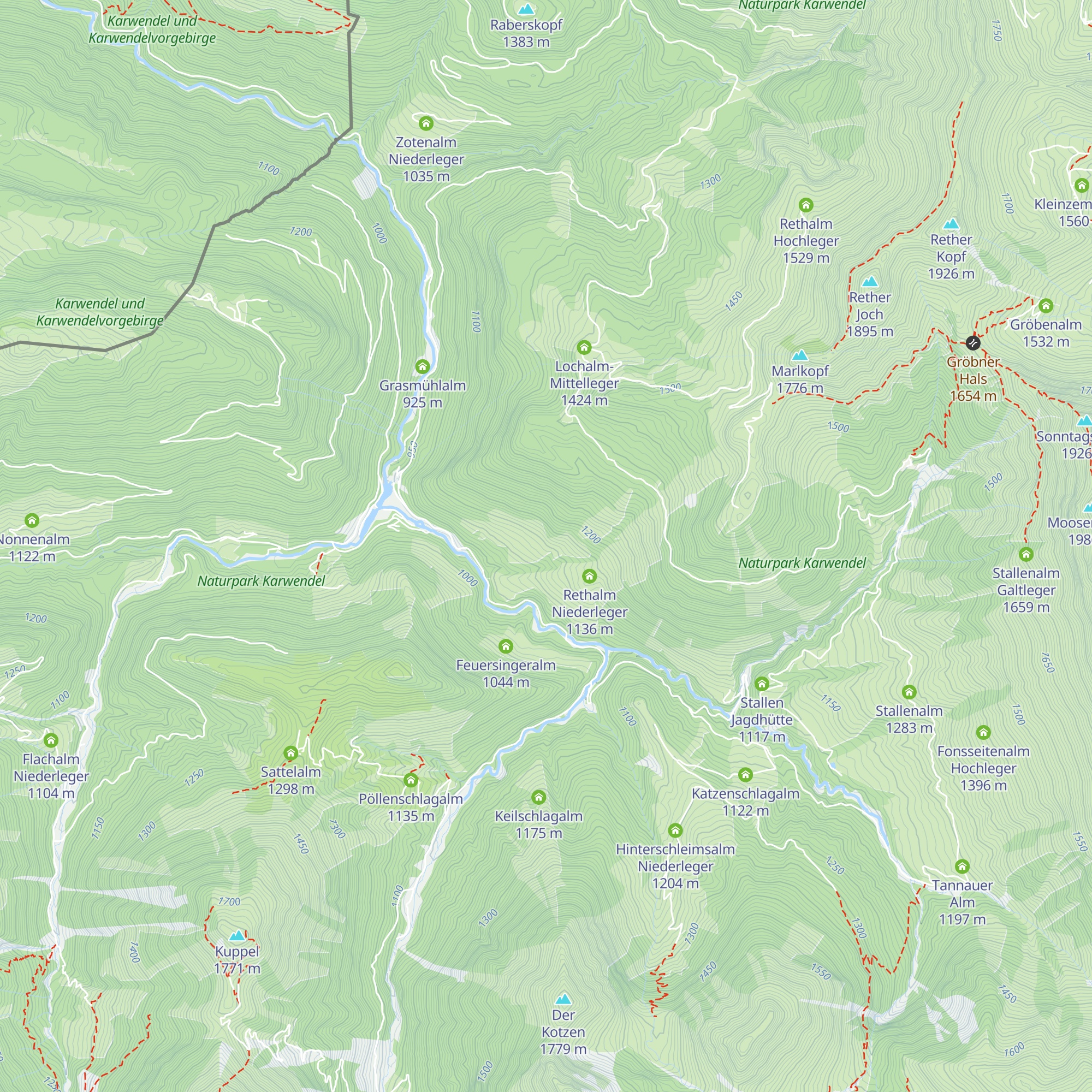 Lochalm Niederleger map