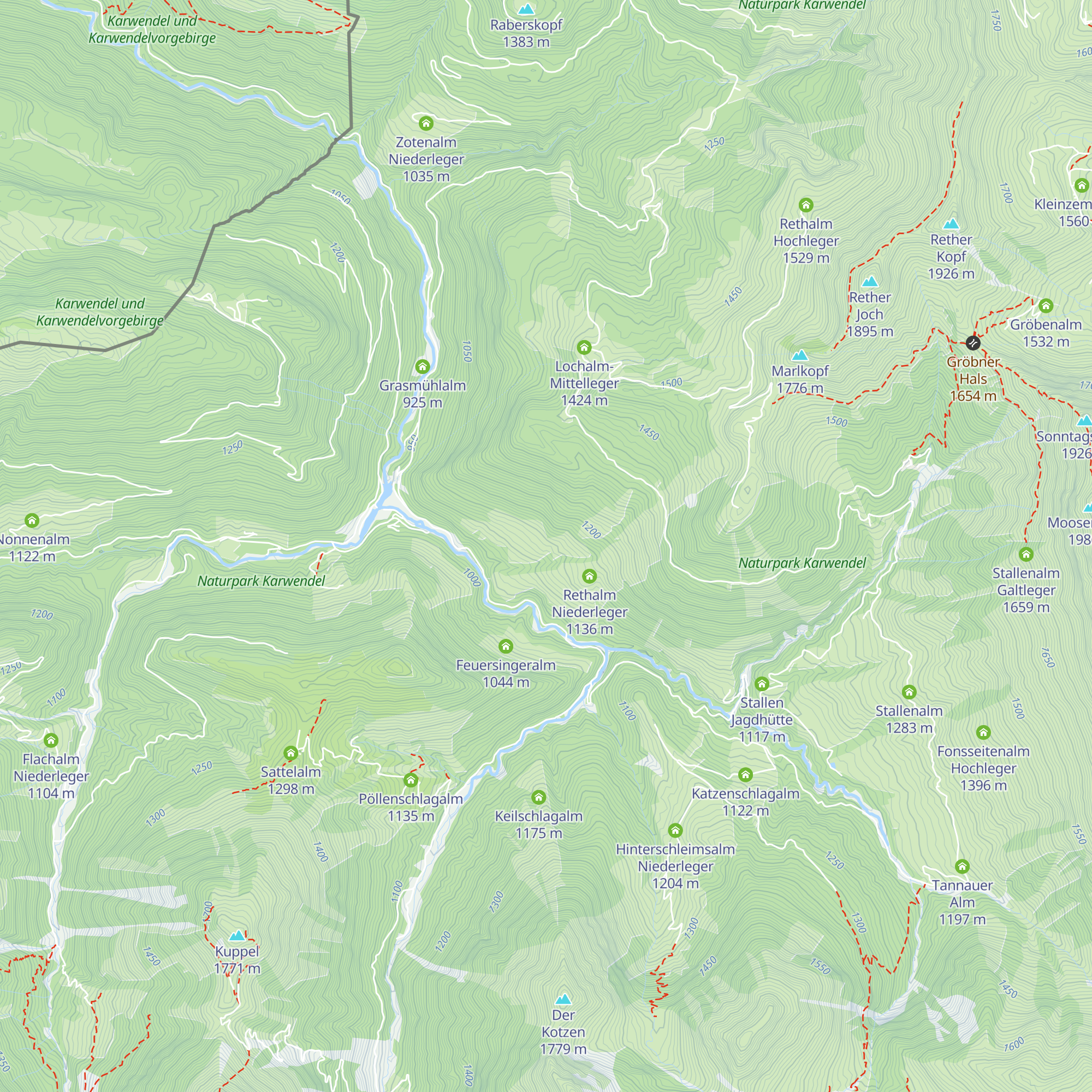 Lochalm Niederleger map